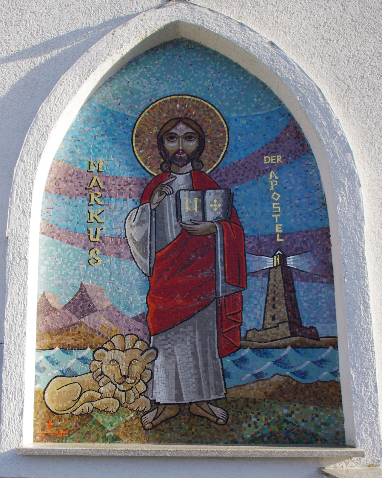 Mosaik: der Evangelist Markus in Ägypten