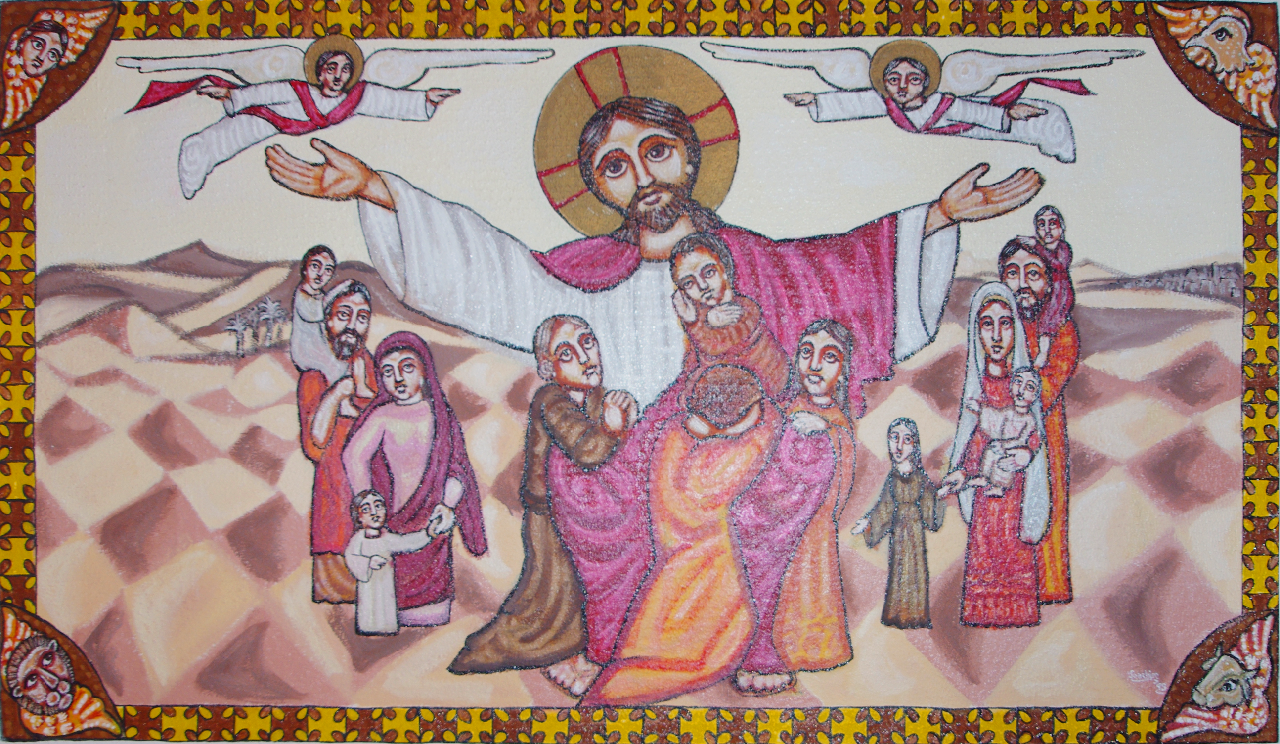 Ikone der der Kindersegnung JESU (Matthäus 10, 13 bis 16)