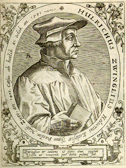 Bild des Reformators Huldrych Zwingli aus der Bibliotheka Chalcografica (1652-1669), Jean-Jaques Boissard